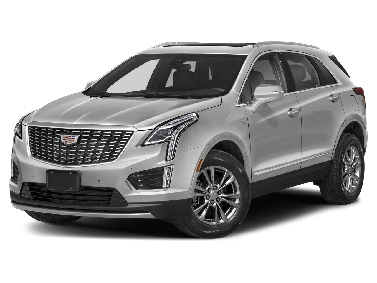2021 Cadillac XT5 FWD Premium Luxury in Satin Steel Metallic — front three-quarter view