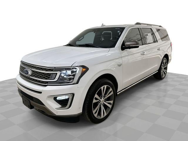 2021 Ford Expedition King Ranch MAX in White — front three-quarter view