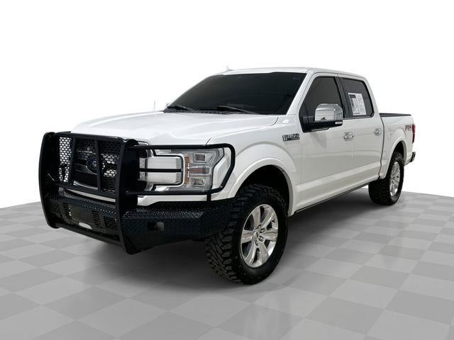 2020 Ford F-150 Platinum in White — front three-quarter view