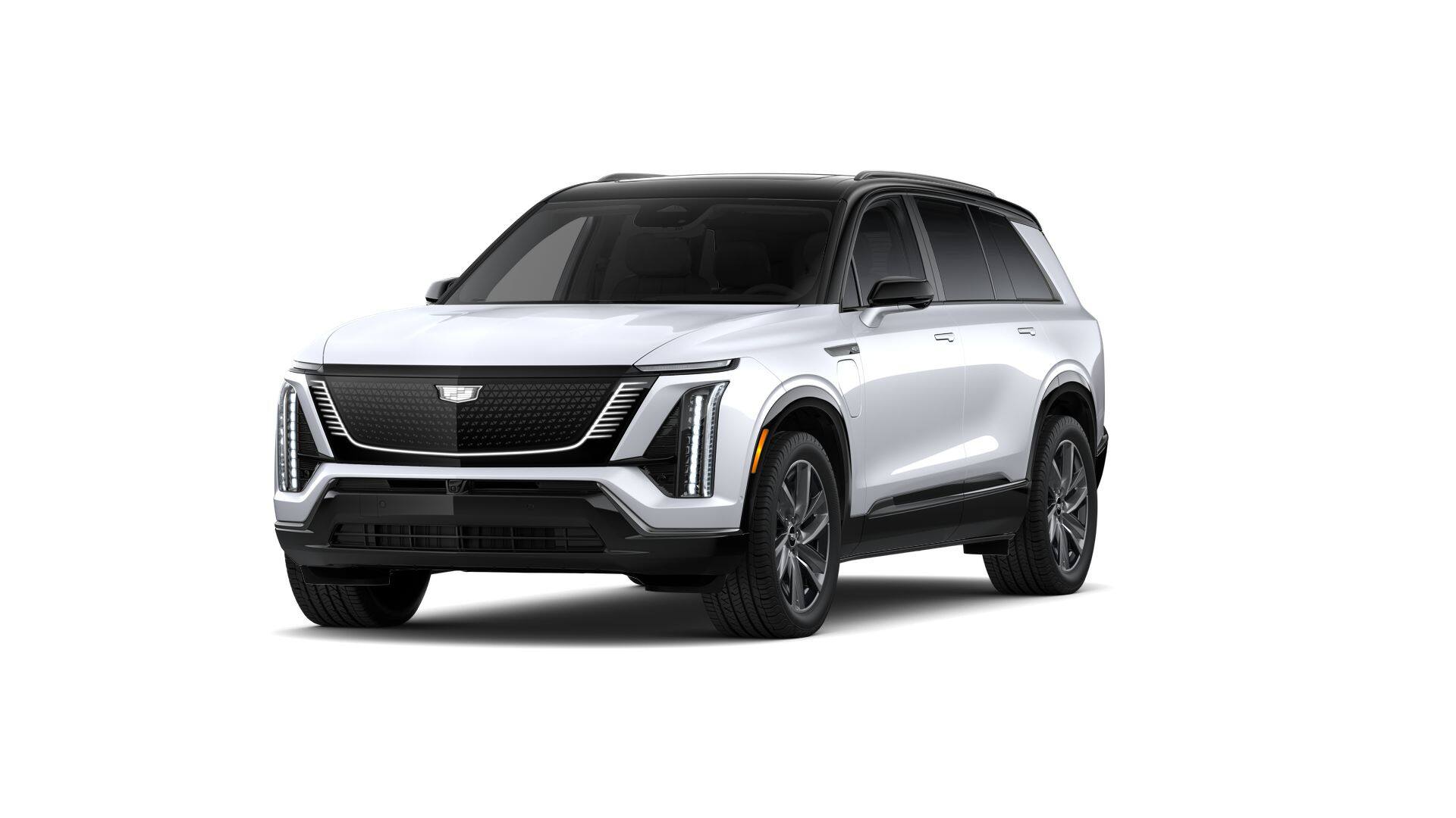 2027 Cadillac VISTIQ Sport in Vibrant White Tricoat — front three-quarter view
