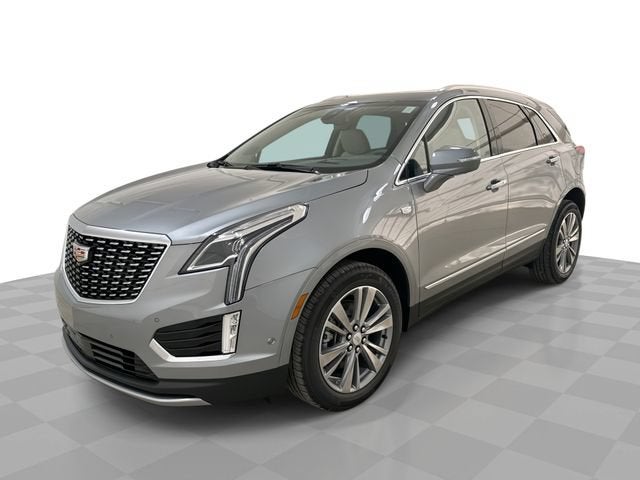 2026 Cadillac XT5 Premium Luxury in Argent Silver Metallic — front three-quarter view