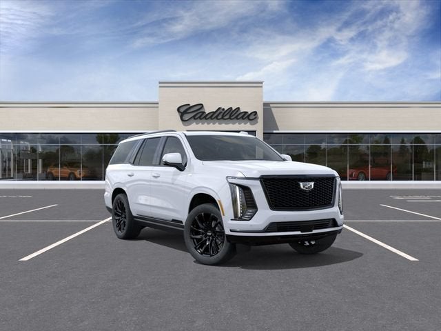 2026 Cadillac Escalade Sport in Vibrant White Tricoat — front three-quarter view