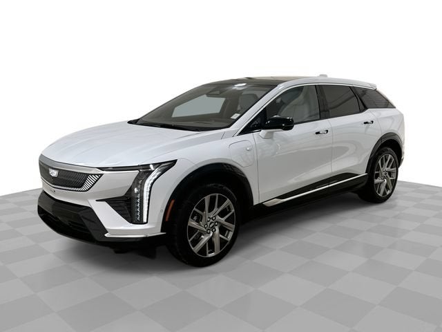 2026 Cadillac OPTIQ Premium Luxury in Vibrant White Tricoat — front three-quarter view