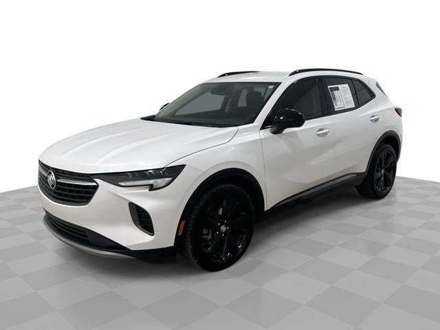 2023 Buick Envision Base in White Frost Tricoat — front three-quarter view
